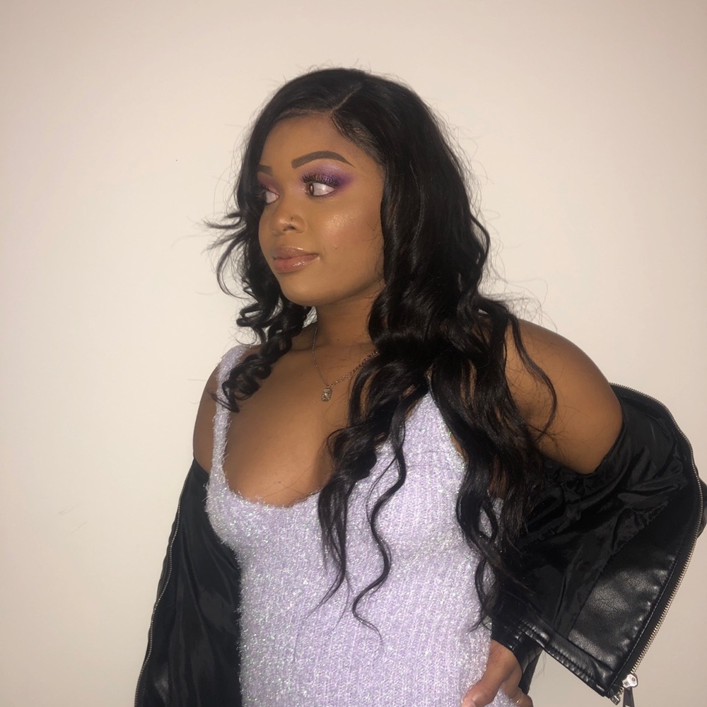 A purple dress
